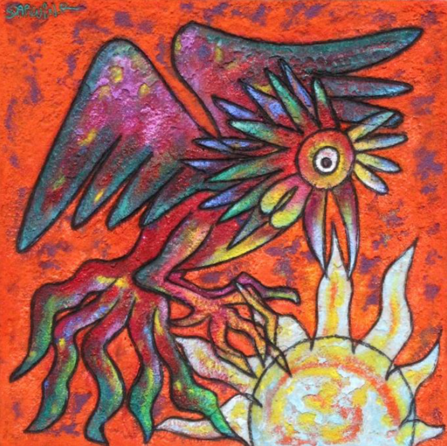 cantador del amanecer Cuadro de ave fantástica | Cantador del Amanecer - Image 1