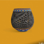 Jarrón huichol artesanal | Jarroncillo con chaquira