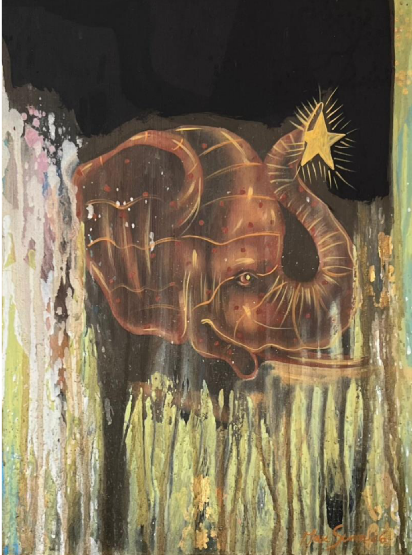 naci con estrella Cuadro contemporáneo al óleo | Nací con Estrella - Image 1